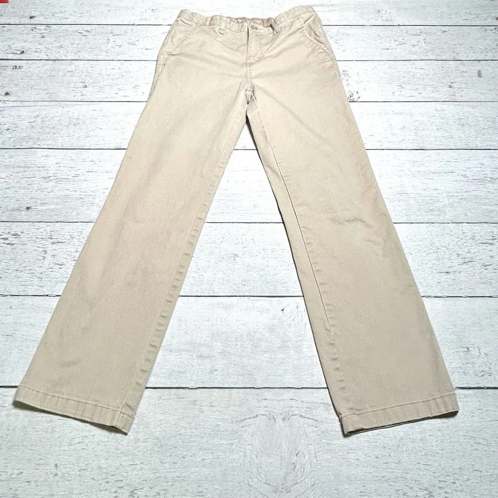 Old Navy Boy's Straight Built-In Flex Adjustable Waist Khaki Pants. Size 16.